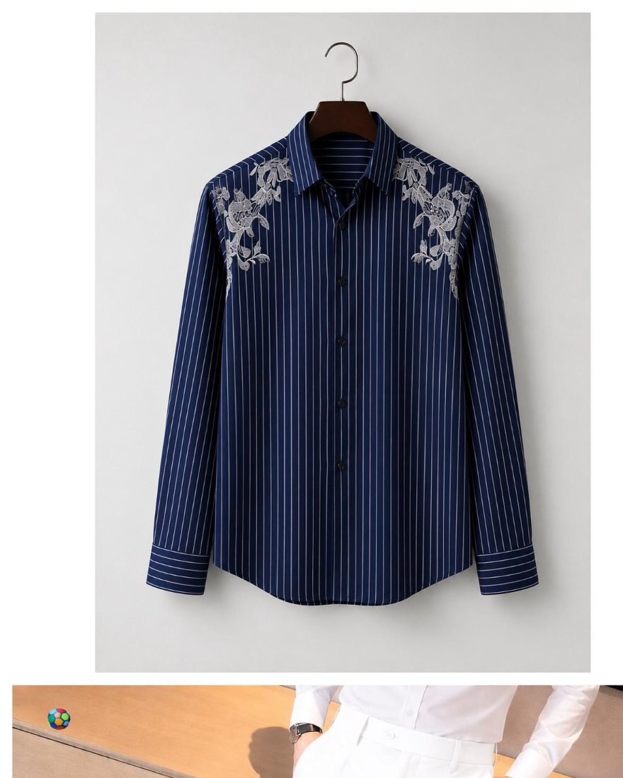 Bleu Royale Pinstripe Set