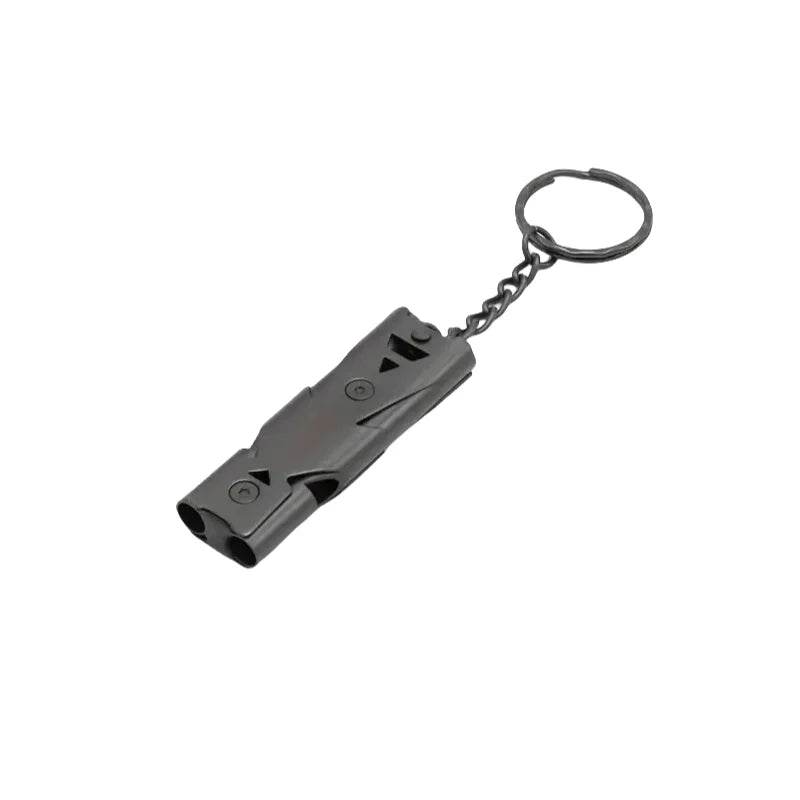 1PC Double Pipe Whistle Pendant Keychain High Decibel Portable Outdoor Survival Emergency Camping Tool Multifunction Whistle