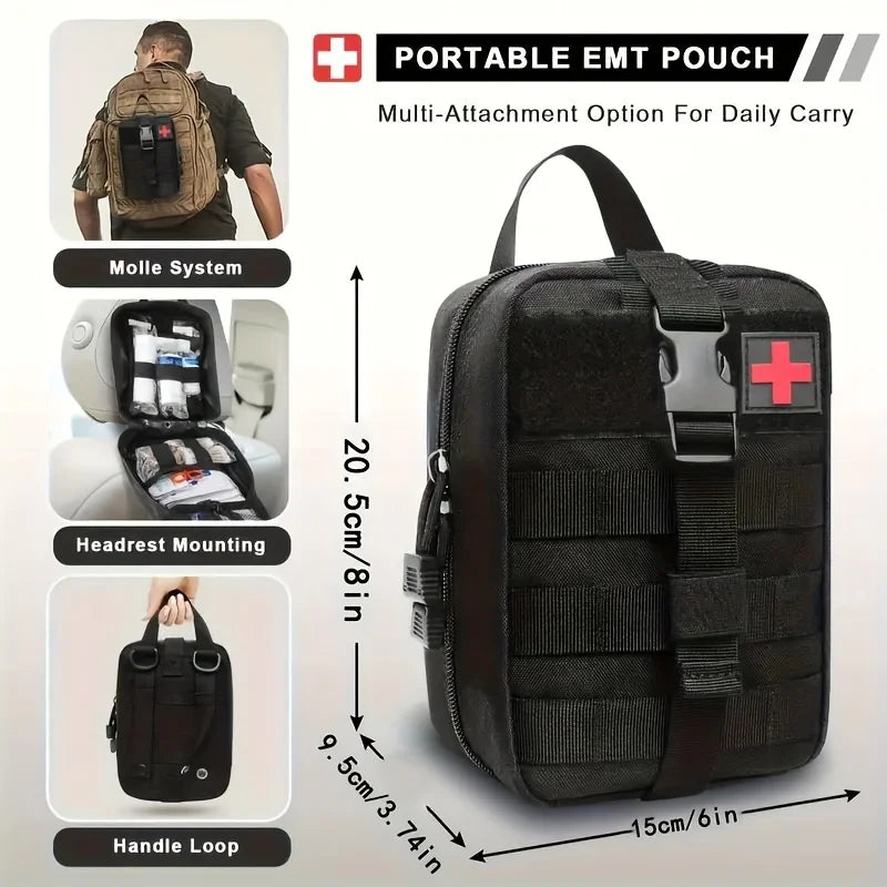 156-Piece First Aid Kit – Home, Outdoor, Travel, Camping & Hiking Emergency Kit