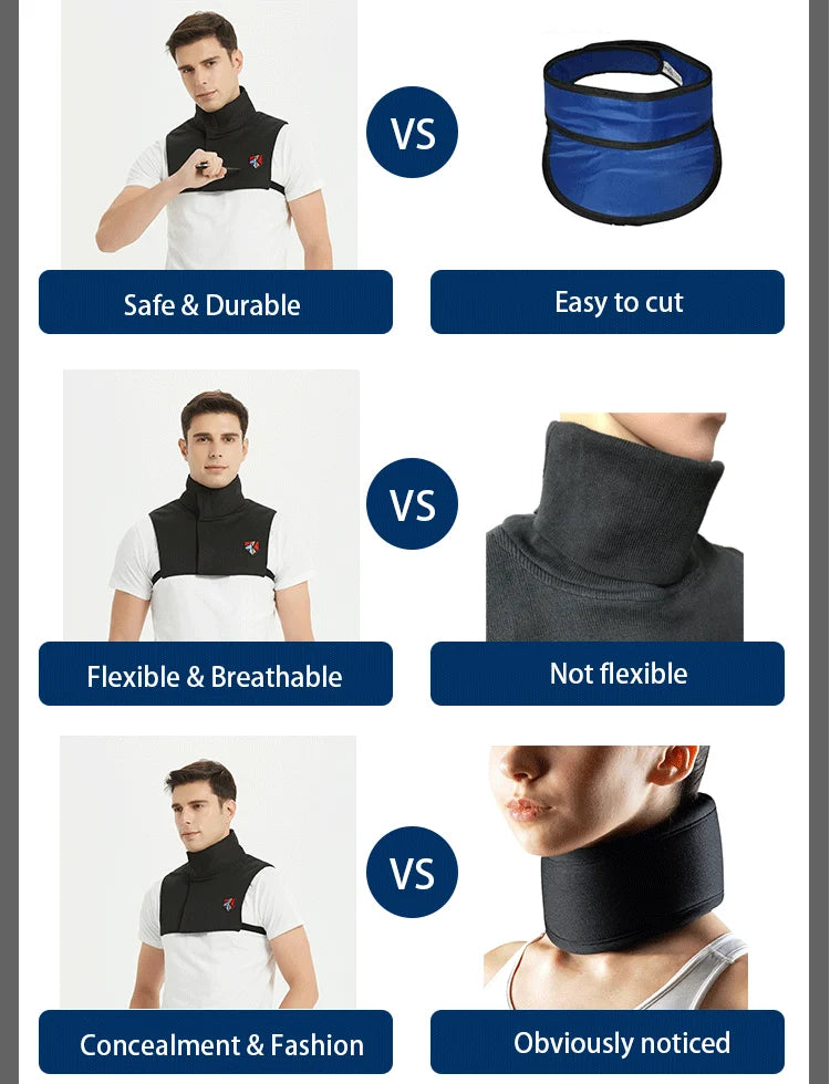 Cut& Slash Resistant High Collar Neck Guard Chest Protector Anti-stab Self-defense Body Safety