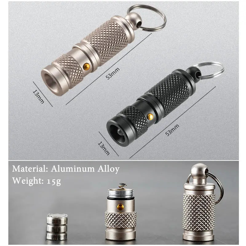 Miniportableselfdefenseflashlightaluminumalloyemergencykeychainledlightoutdoorsu...