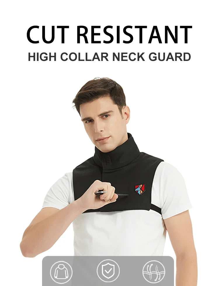 Cut& Slash Resistant High Collar Neck Guard Chest Protector Anti-stab Self-defense Body Safety