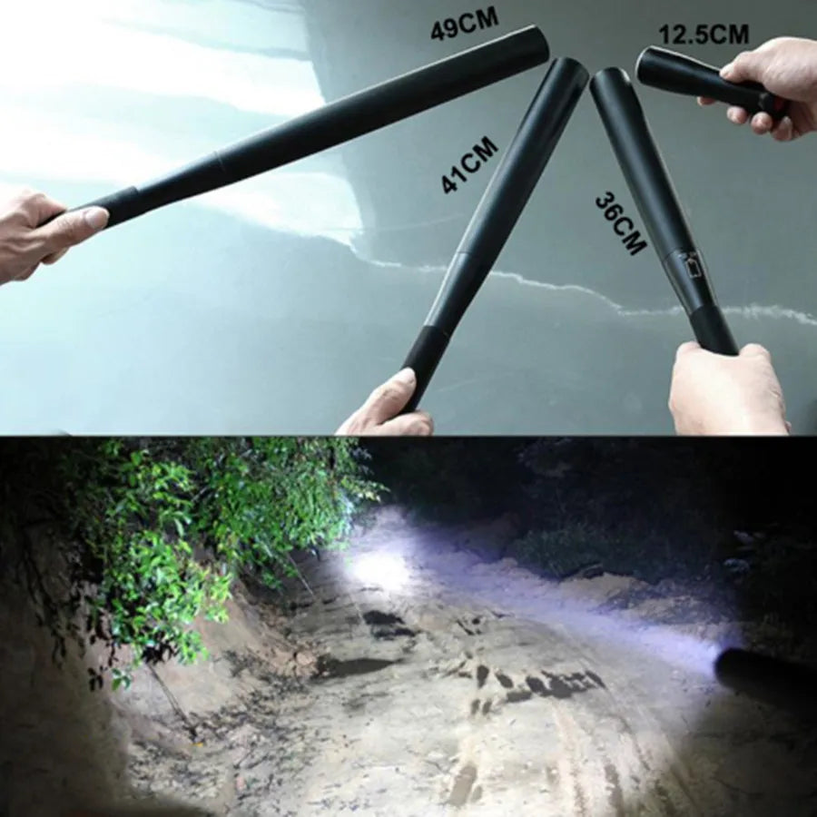 Tactical Baseball Bat Flashlight – Aluminum Alloy Self-Defense Torch