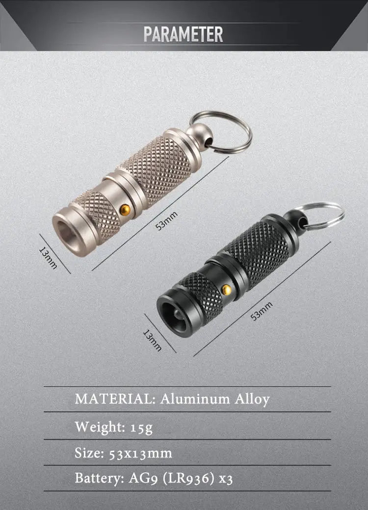 Miniportableselfdefenseflashlightaluminumalloyemergencykeychainledlightoutdoorsu...