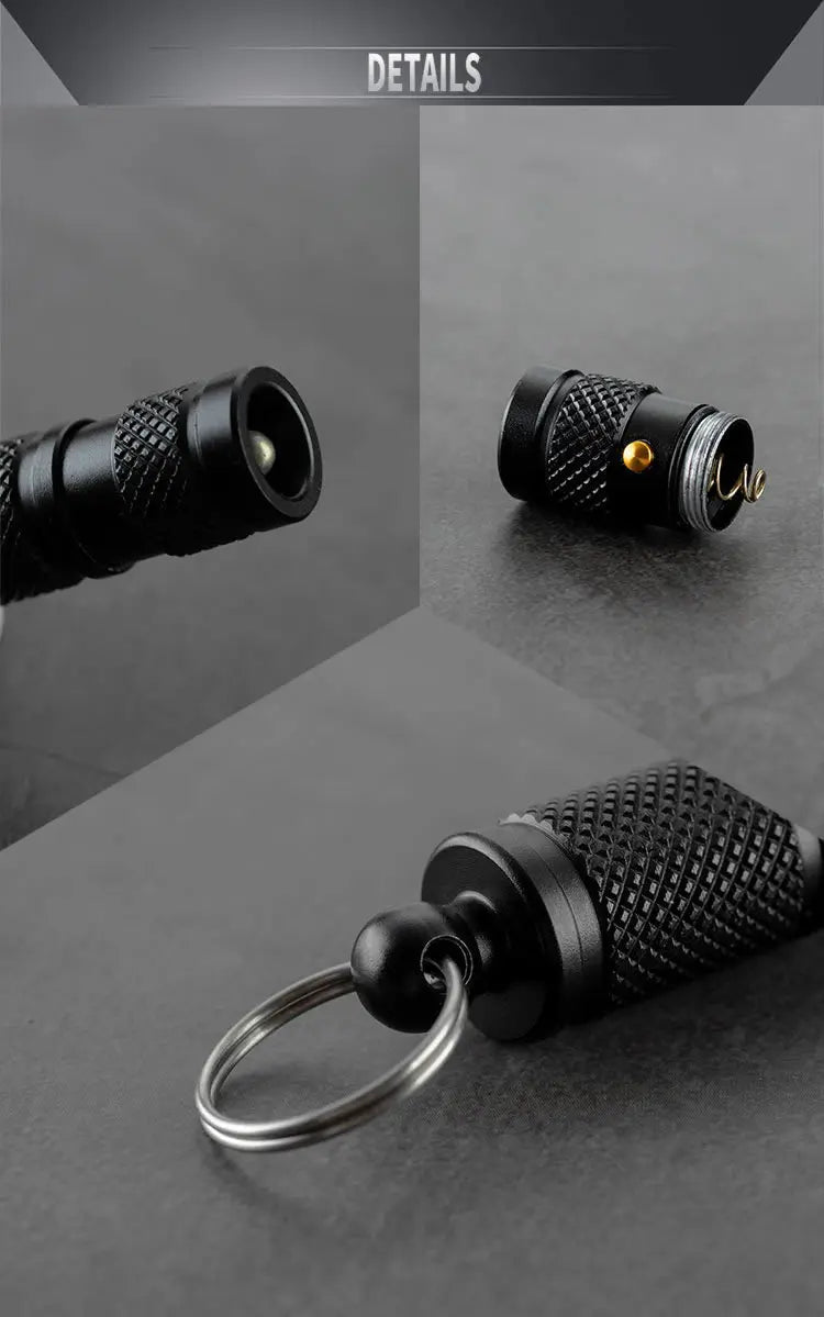 Miniportableselfdefenseflashlightaluminumalloyemergencykeychainledlightoutdoorsu...