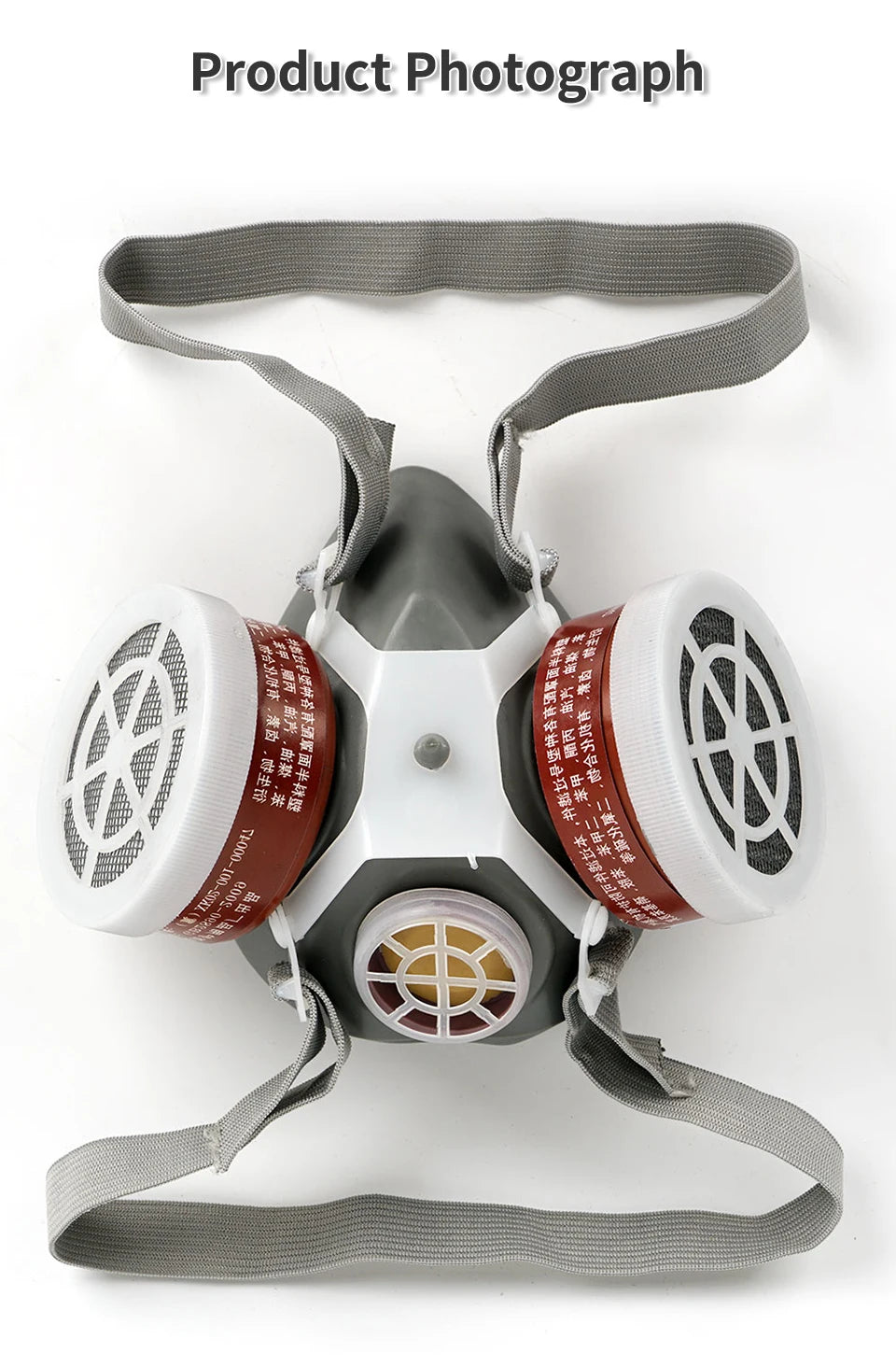 Half-Face Gas Mask with PC Goggles – Organic Chemical Filter, Dual Cartridge