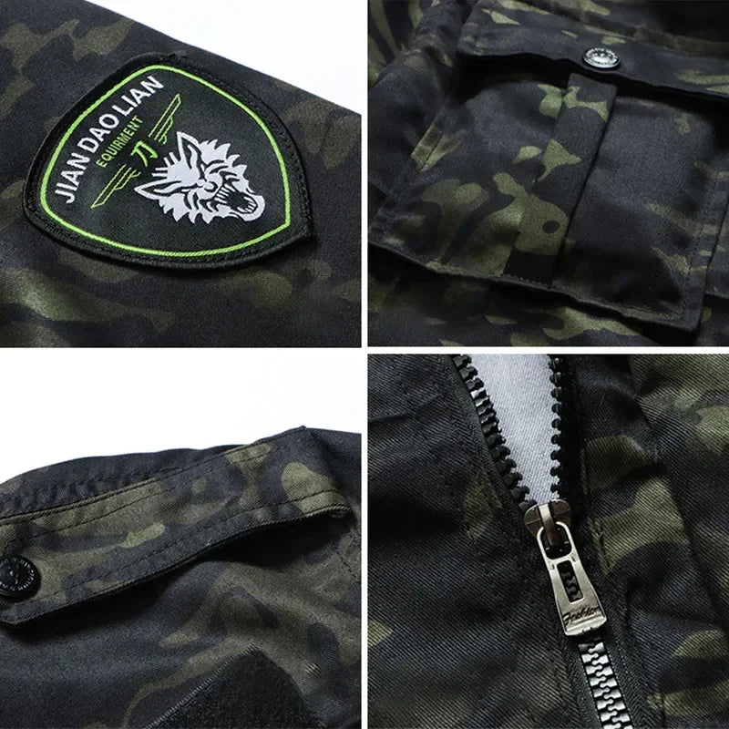 Huntingwear-resistantsetsmencamospringautumnmulti-pocketcamotrainingsuitsmaleout...