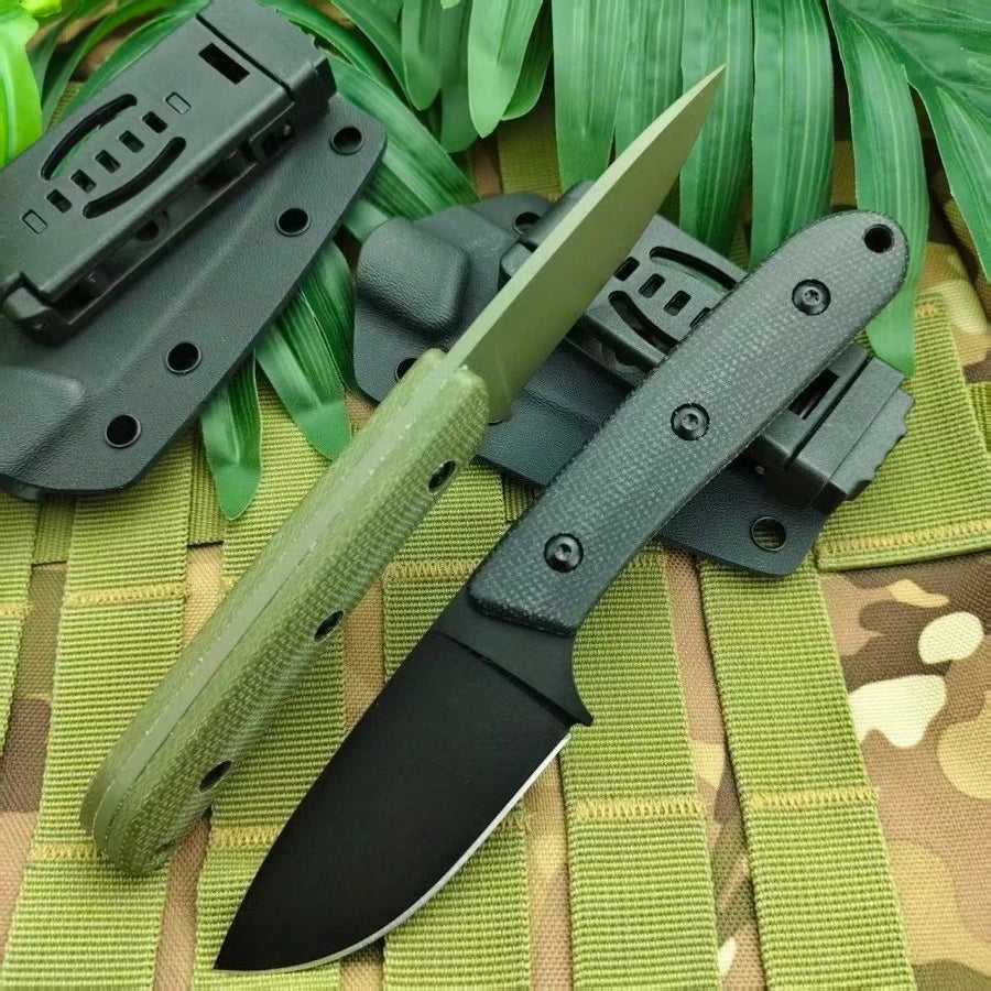 Multipurpose Utility Camping Fishing Essential Straight Knife with K Sheath Ergonomic Design Portable Cutting EDC Outdoor Knives