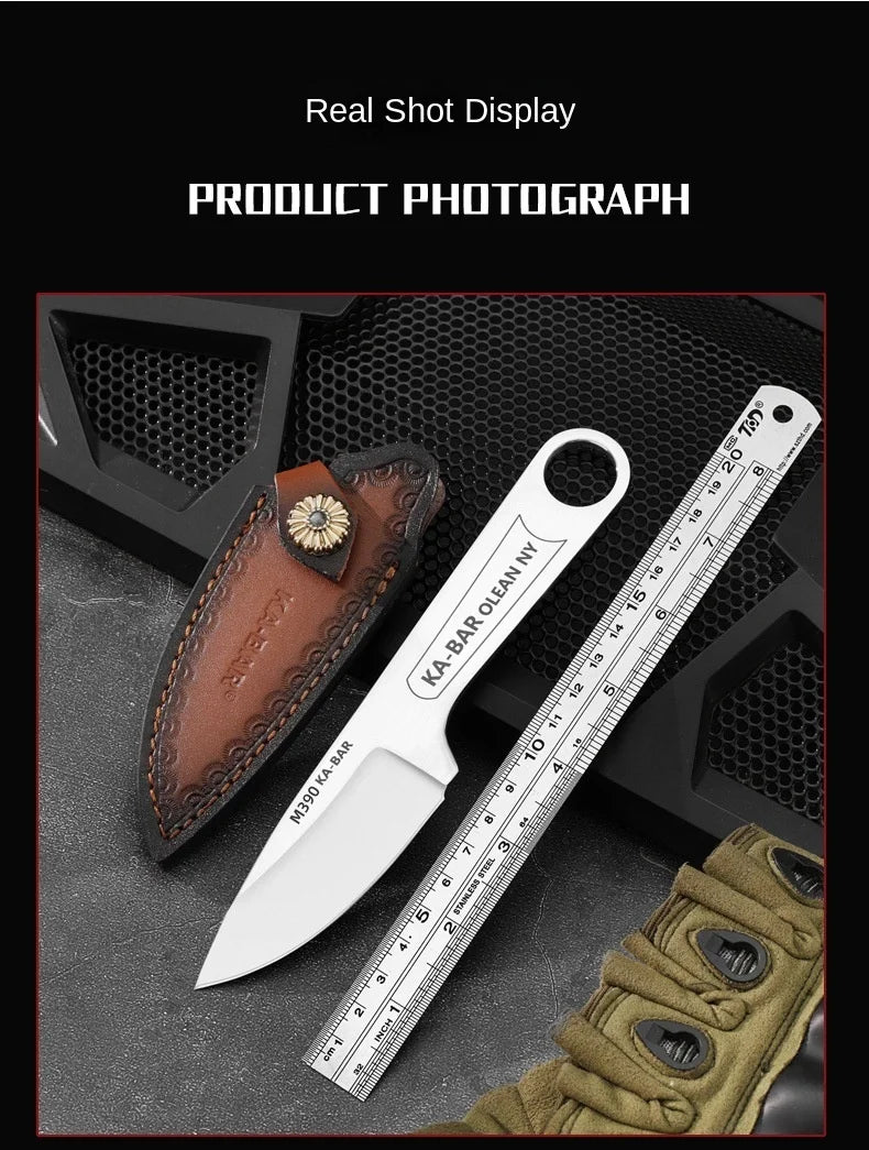 Retro Kabar 1119 Knives with Sheath High Carbon Steel Sharp Blade Fruit Vegetable Cutting Tool for Home Camping