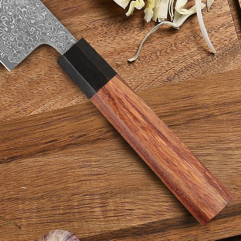 Japanese Chef Knife 8 inch Hand Forged Damascus Steel Kitchen Knives Vegetable Meat Sashimi kitchen chef Rosewood Handle