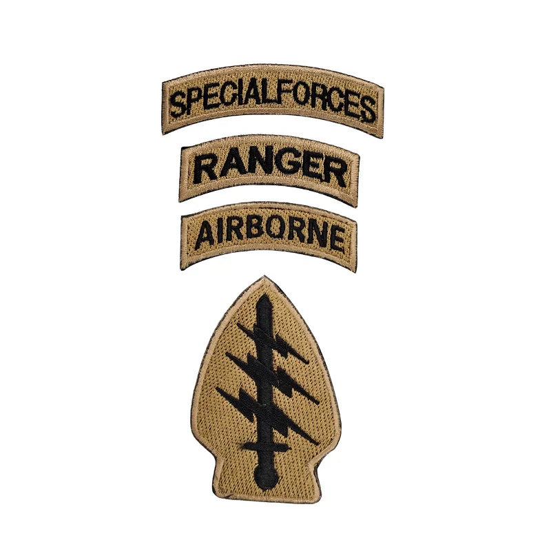 Setspecialforcesmoralebadgeembroideryhooklooppatchusflagrangertabmilitaryemblemf...