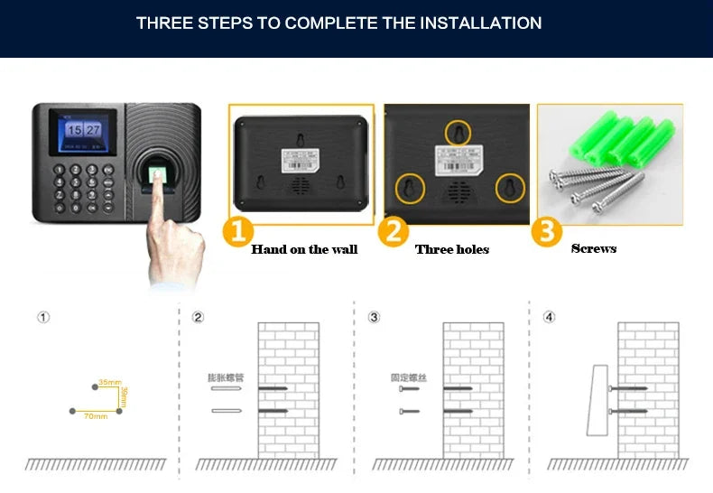 5YOA A10 A01 Biometric Fingerprint Time Attendance Clock Recorder Employee Recognition Device Electronic