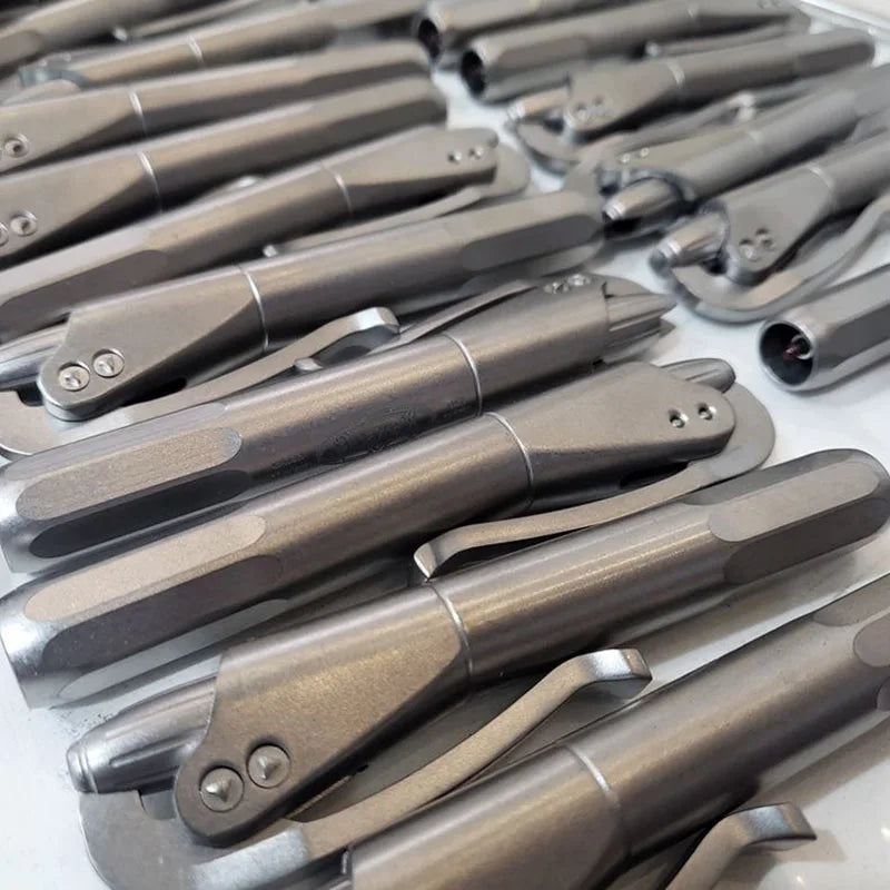 Microtech TC4 Titanium Alloy Tactical Pen – G2 Refill, EDC Self-Defense