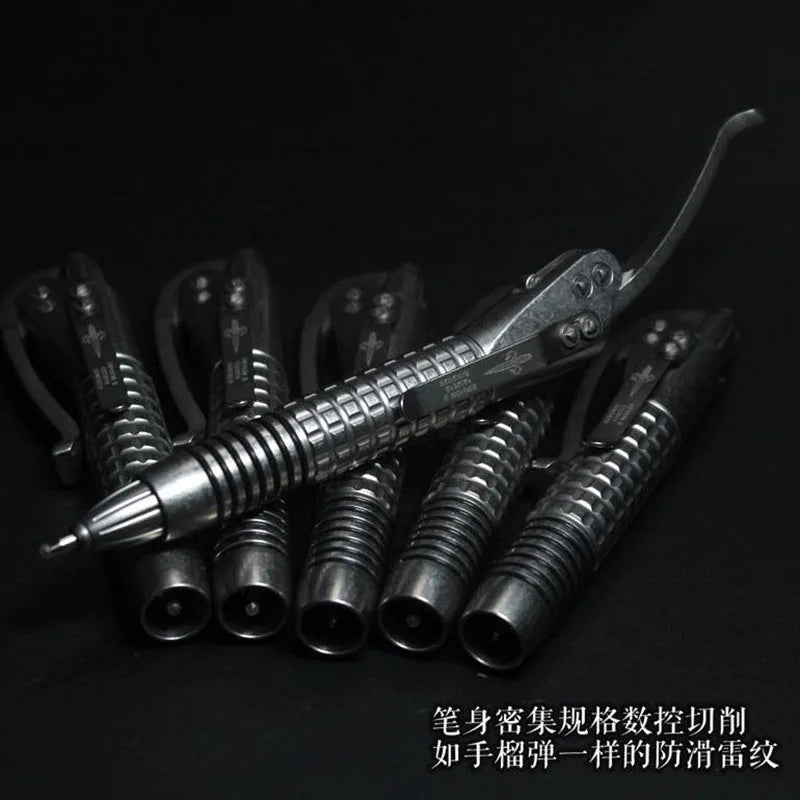 Microtech TC4 Titanium Alloy Tactical Pen – G2 Refill, EDC Self-Defense