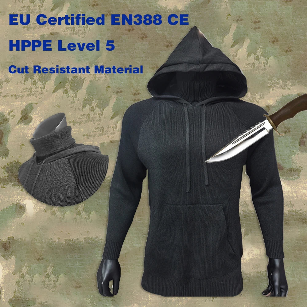 Euen388celevel5anti-cutclothinghoodiewithneckcoveroutdoorprotectiveclothingoutdo...