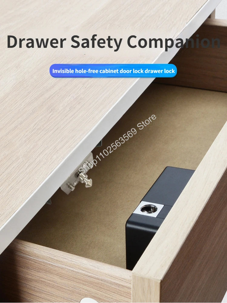 Smart Wood Door Lock Keyless Invisible Electronic Lock IC Card NFC TTlock App Unlock Cabinet Locker Furniture Drawer Smart Locks