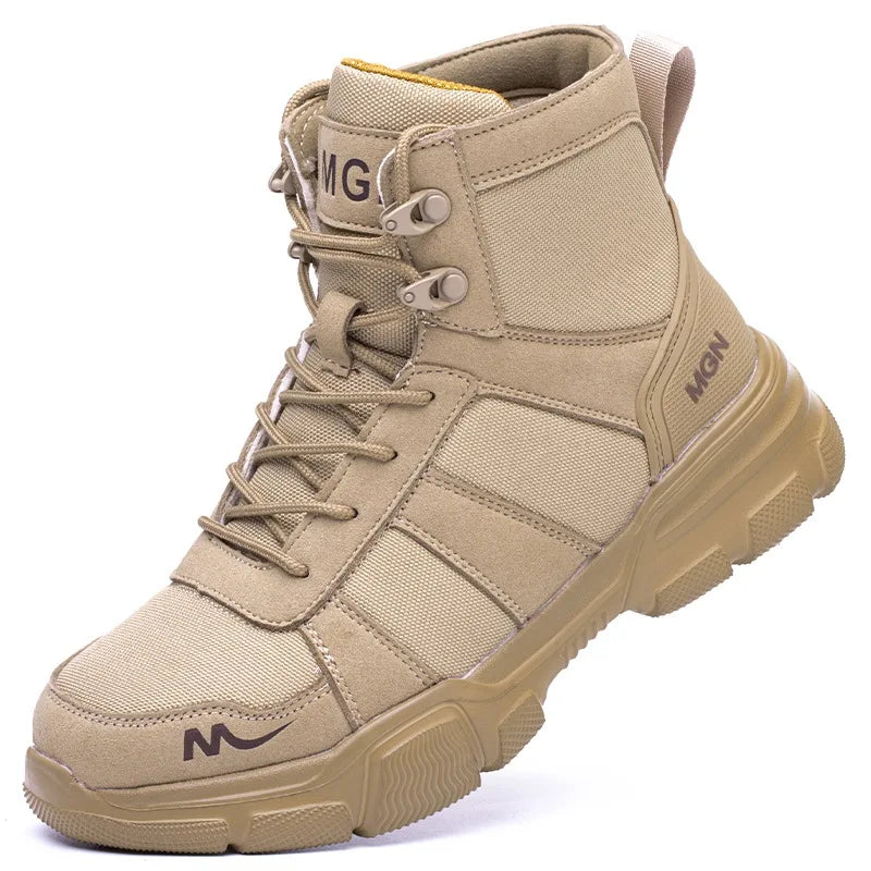 Camouflage Steel Toe Cap Non Slip Industrial Shoes Men and Women Safety Shoes Anti-Scalding Anti-Smash Anti-Puncture Work Boots