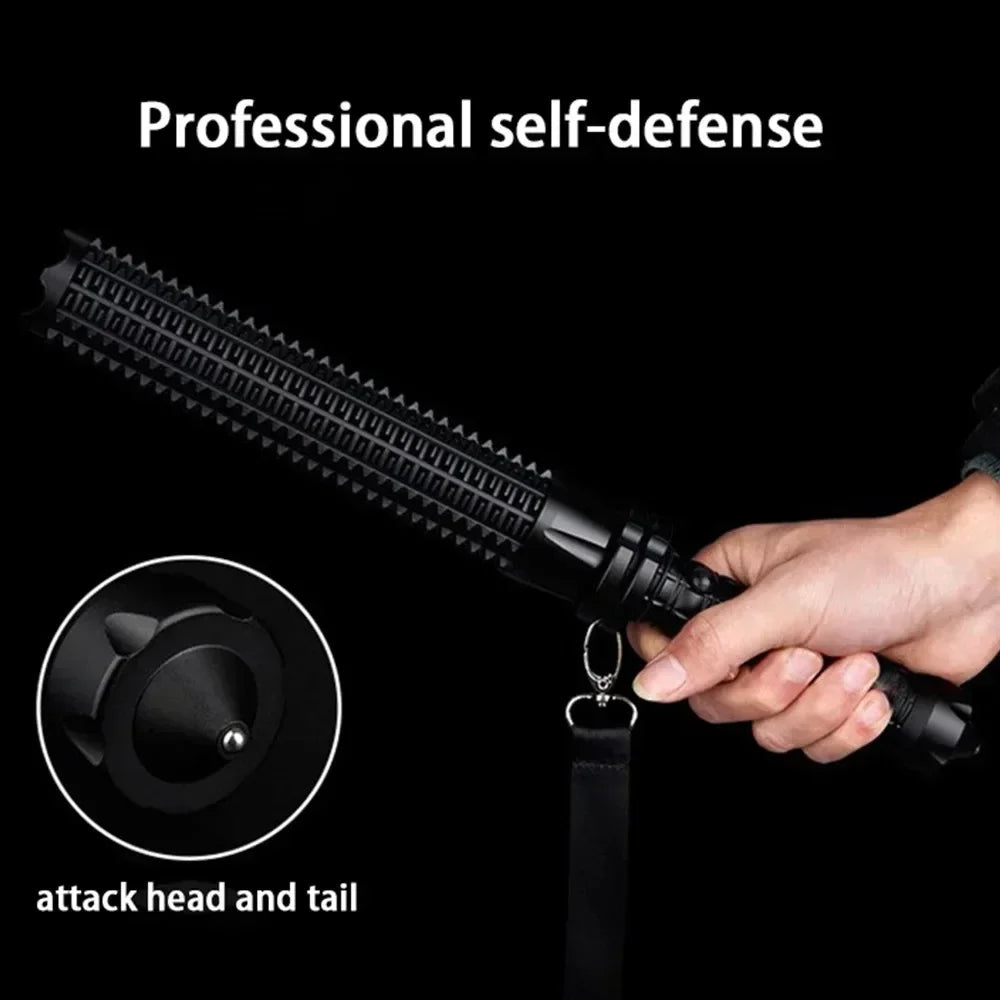Wolf Tooth Telescopic Self-Defense Flashlight – USB Rechargeable, Glass Breaker