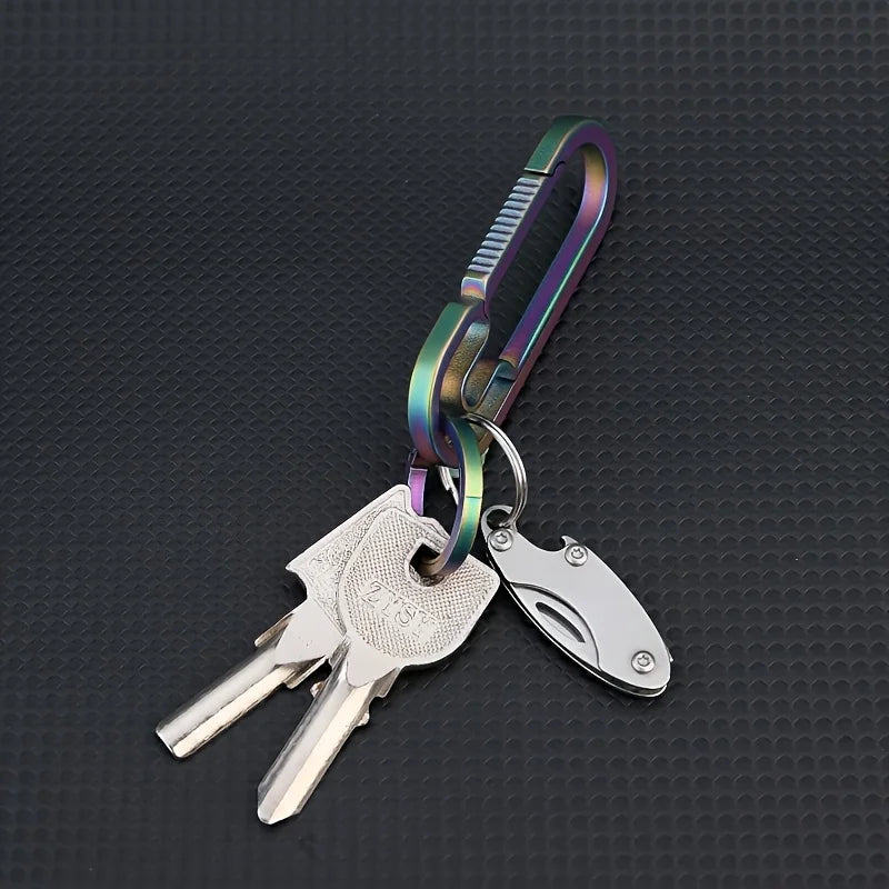 Mini portable olive-shaped multi-functional outdoor EDC tool keychain, a perfect unboxing tool for daily family use