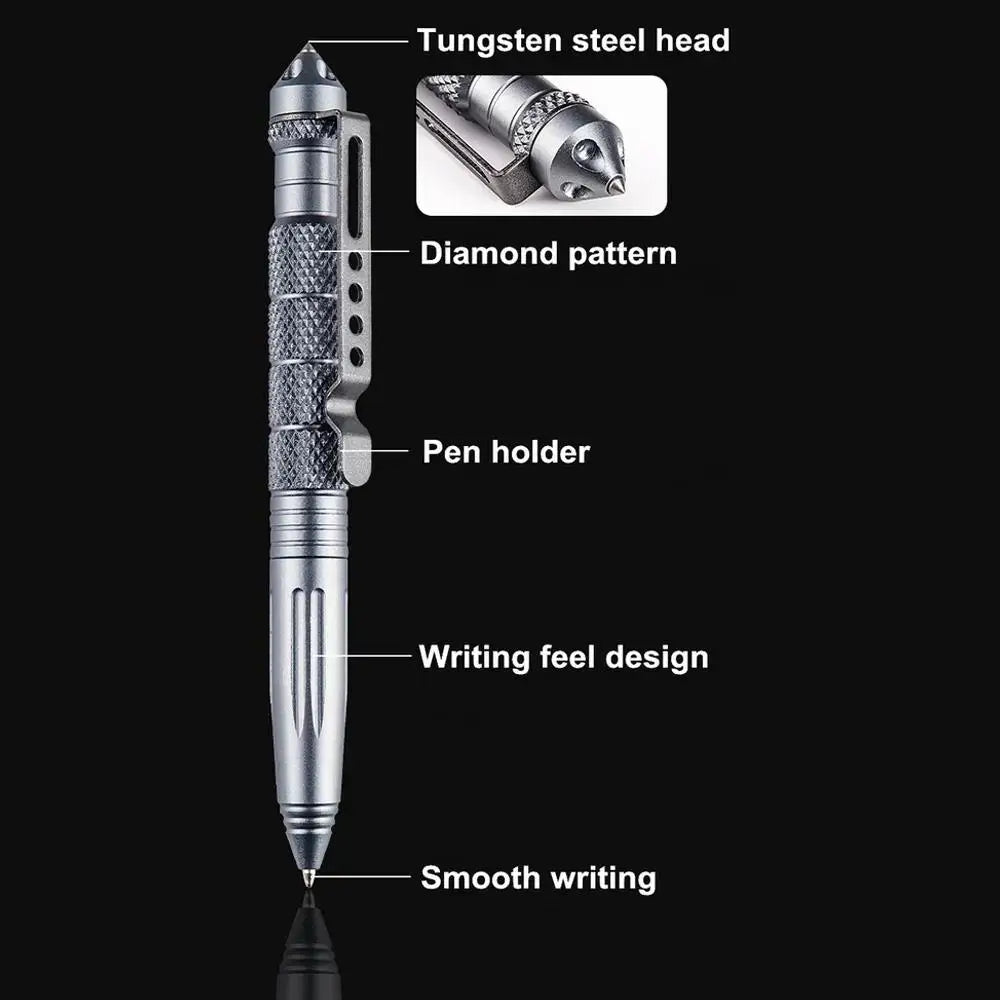 Multifunctionalmetalmilitarytacticalpenballpointpensemergencyglassbreakerselfdef...