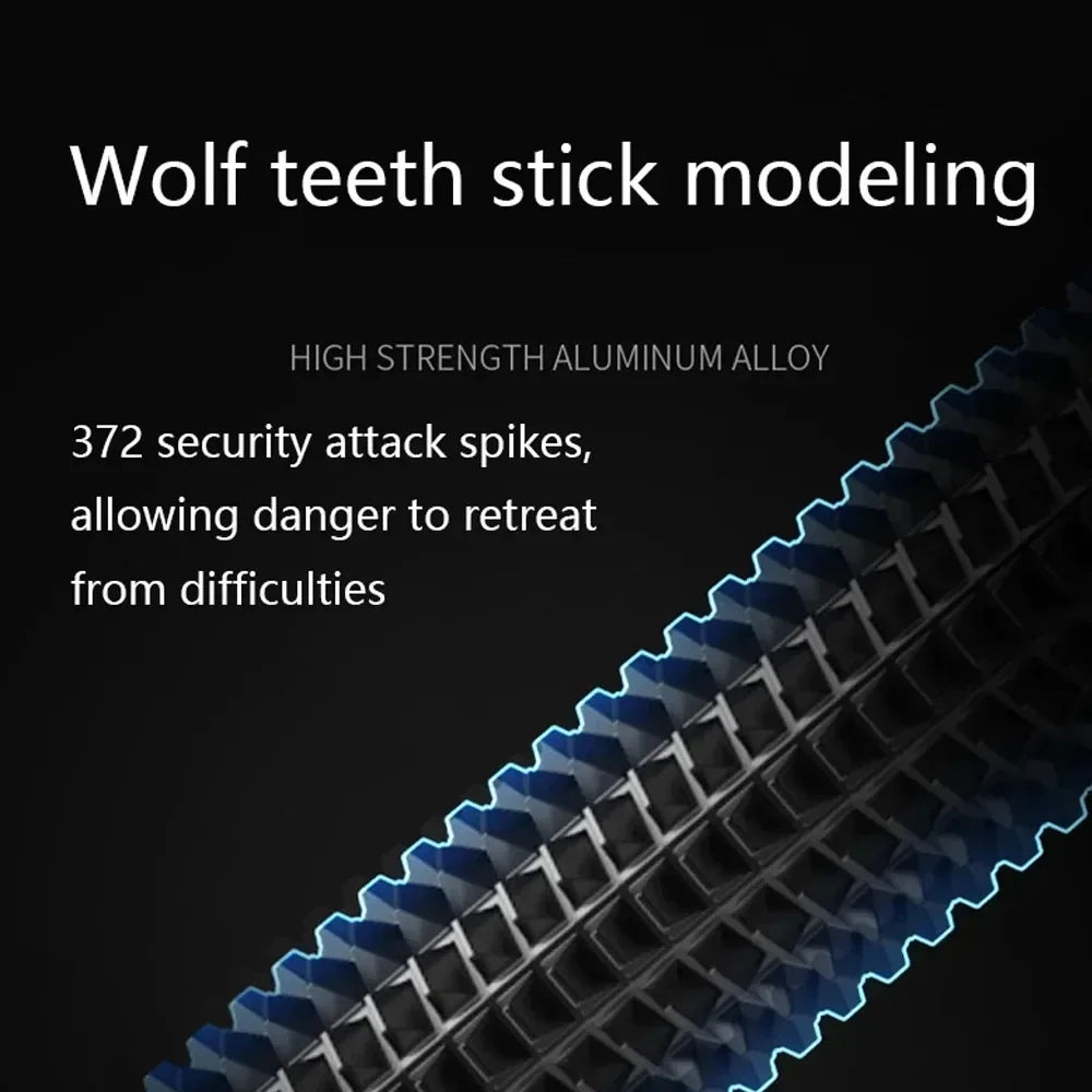 Wolf Tooth Telescopic Self-Defense Flashlight – USB Rechargeable, Glass Breaker