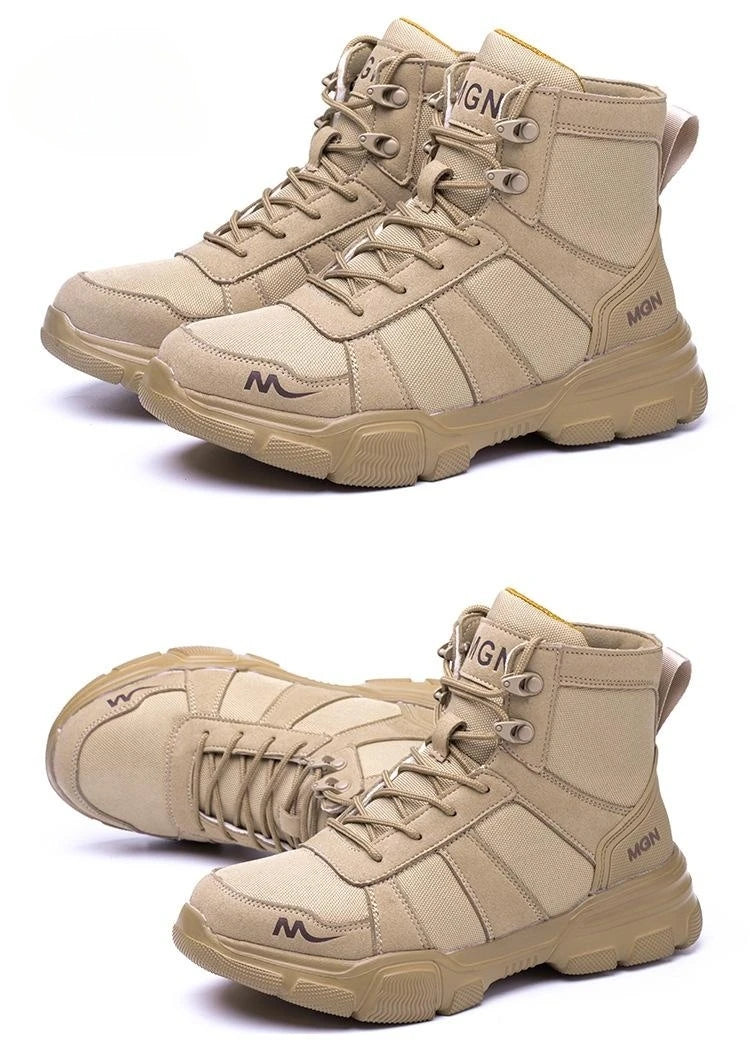 Camouflage Steel Toe Cap Non Slip Industrial Shoes Men and Women Safety Shoes Anti-Scalding Anti-Smash Anti-Puncture Work Boots