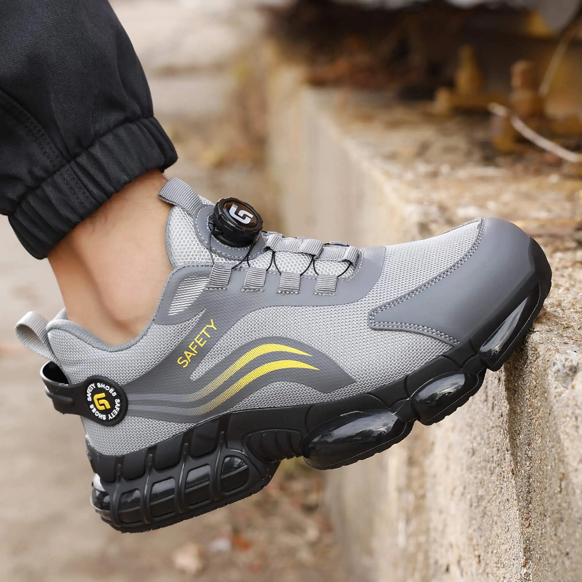 Yizhoncomansafetyshoesforworkmeshupperbreathabletpusolecushionedanti-sliplightwe...