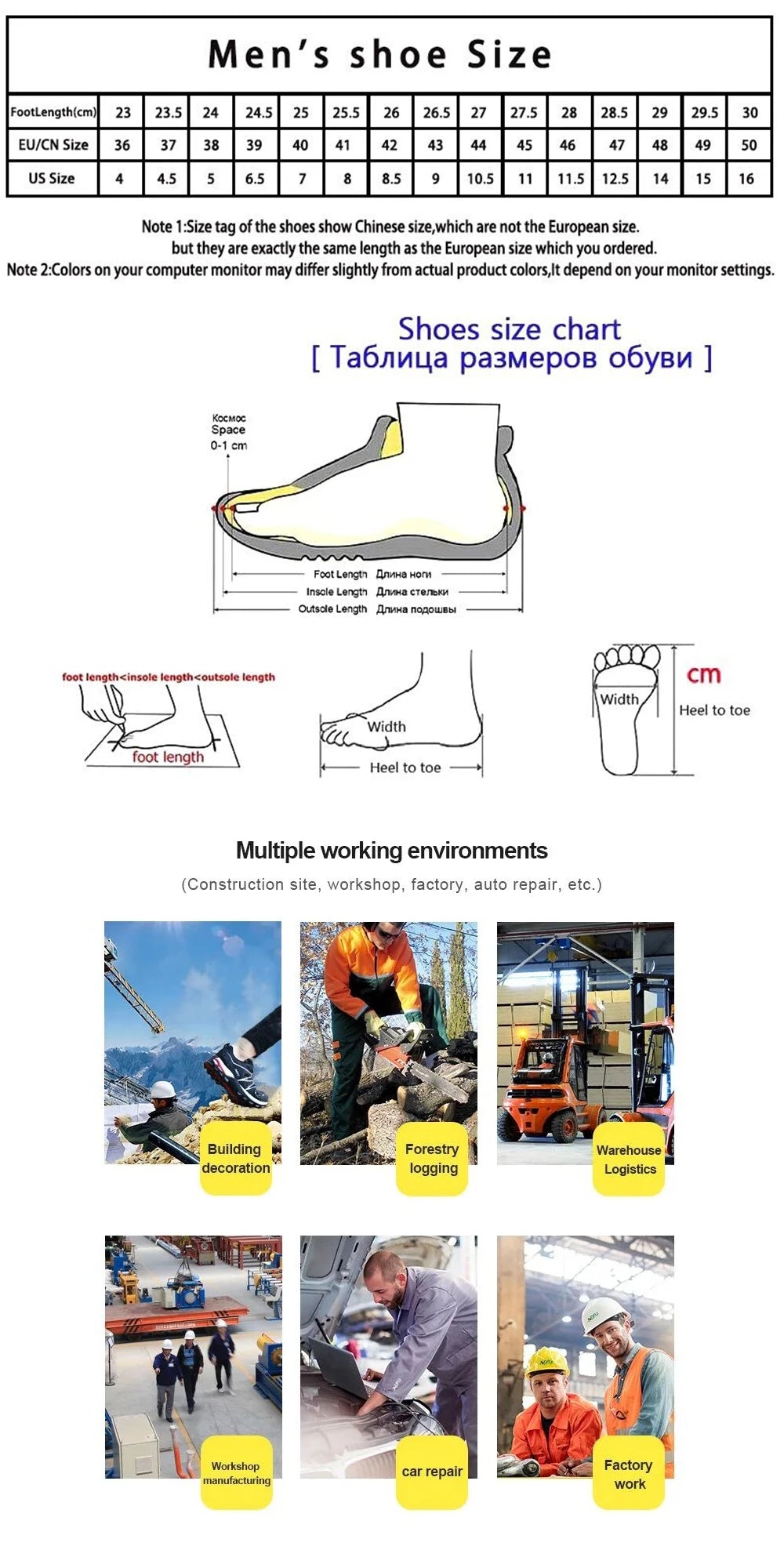 Lightweight and comfortable PU sole, anti-static and breathable white work shoes, anti smashing and anti piercing safety shoes