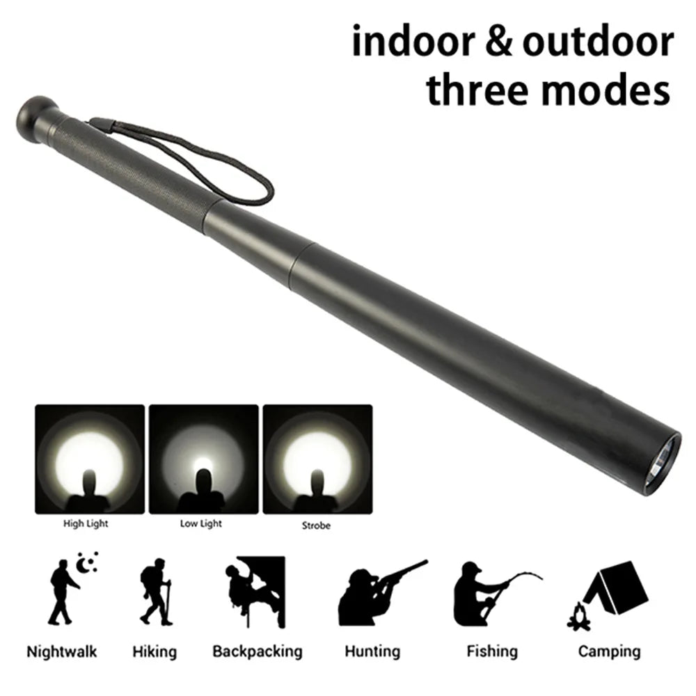 Ultrabrightoutdoorselfdefensebaseballbatflashlightstickemergencypersonaldefenset...