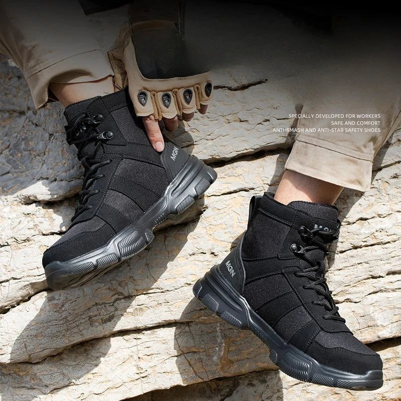 Camouflage Steel Toe Cap Non Slip Industrial Shoes Men and Women Safety Shoes Anti-Scalding Anti-Smash Anti-Puncture Work Boots