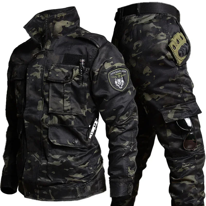Huntingwear-resistantsetsmencamospringautumnmulti-pocketcamotrainingsuitsmaleout...