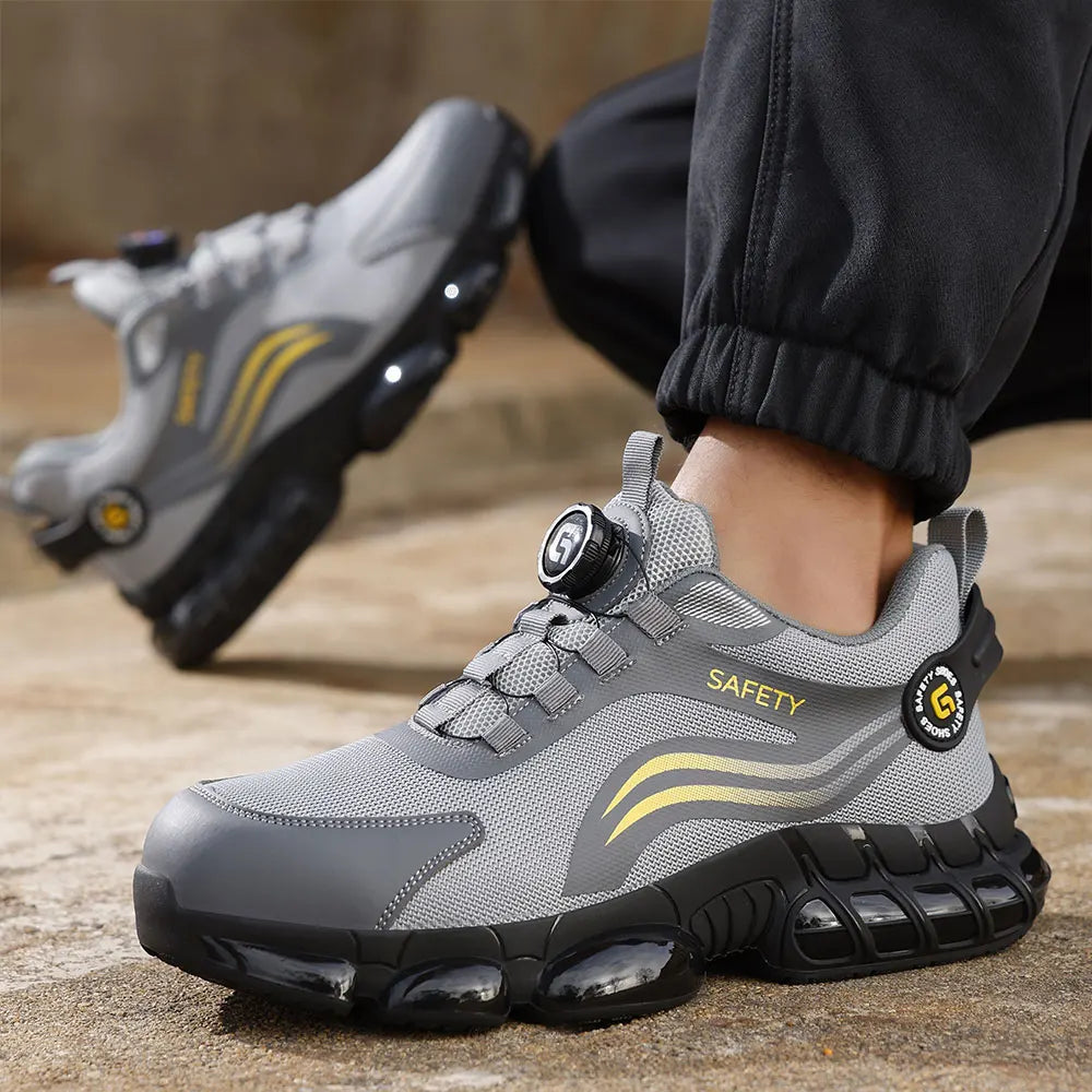 Yizhoncomansafetyshoesforworkmeshupperbreathabletpusolecushionedanti-sliplightwe...