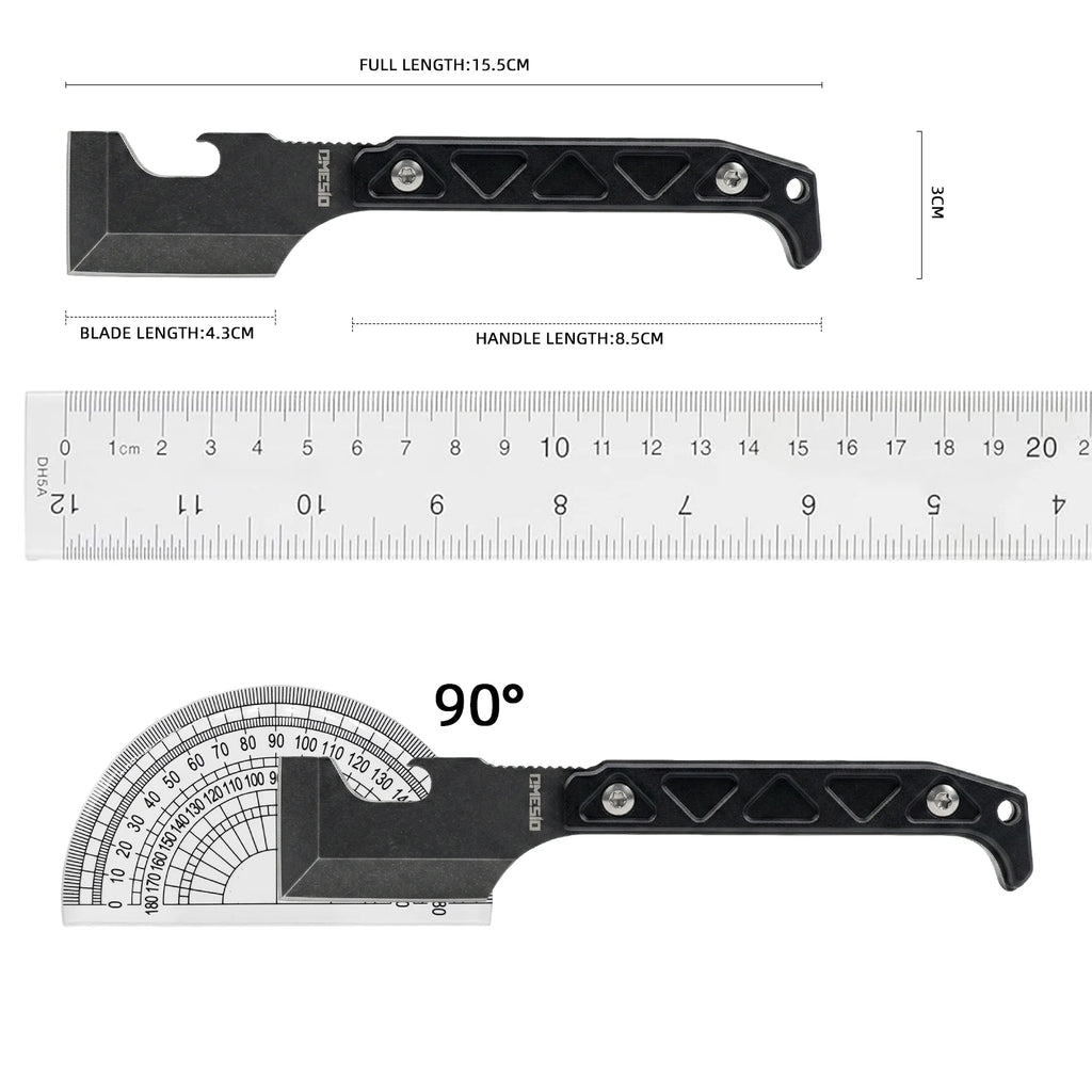 D2 Steel Neck Knife – Full-Tang EDC Multitool with Kydex Sheath