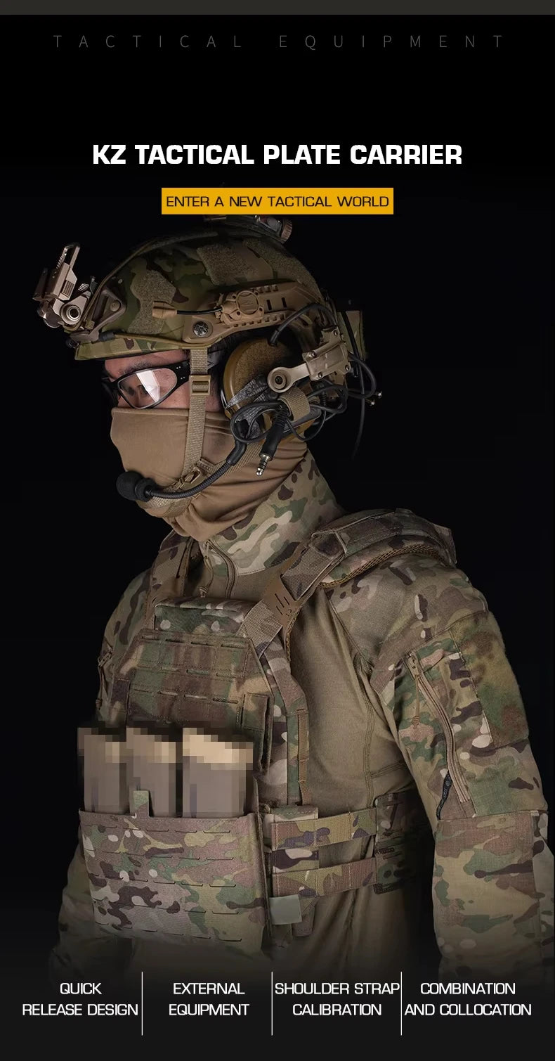 Tacticalplatecarrierhuntingk-zerostyklecomfortlightweightutilitymollek-zbodyvest...