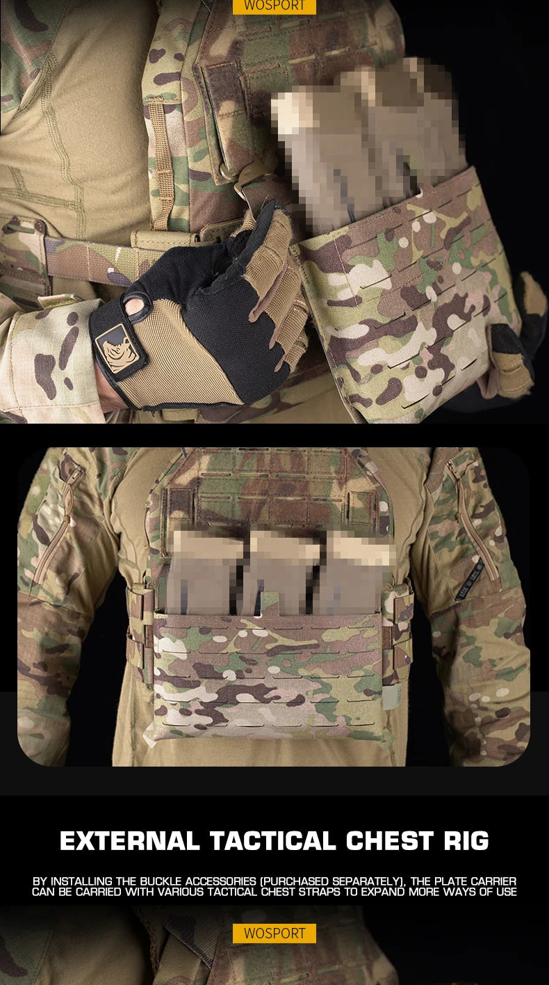 Tacticalplatecarrierhuntingk-zerostyklecomfortlightweightutilitymollek-zbodyvest...