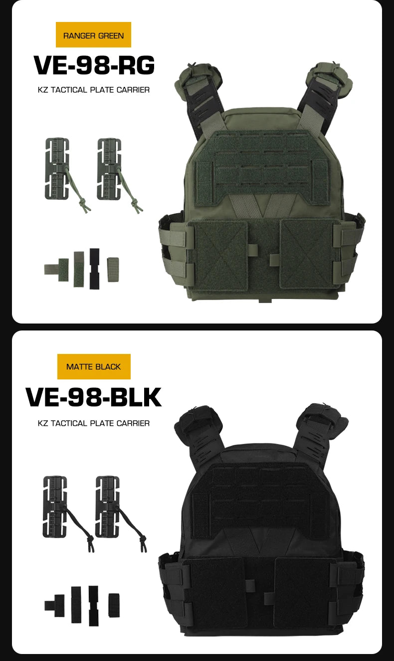 Tacticalplatecarrierhuntingk-zerostyklecomfortlightweightutilitymollek-zbodyvest...