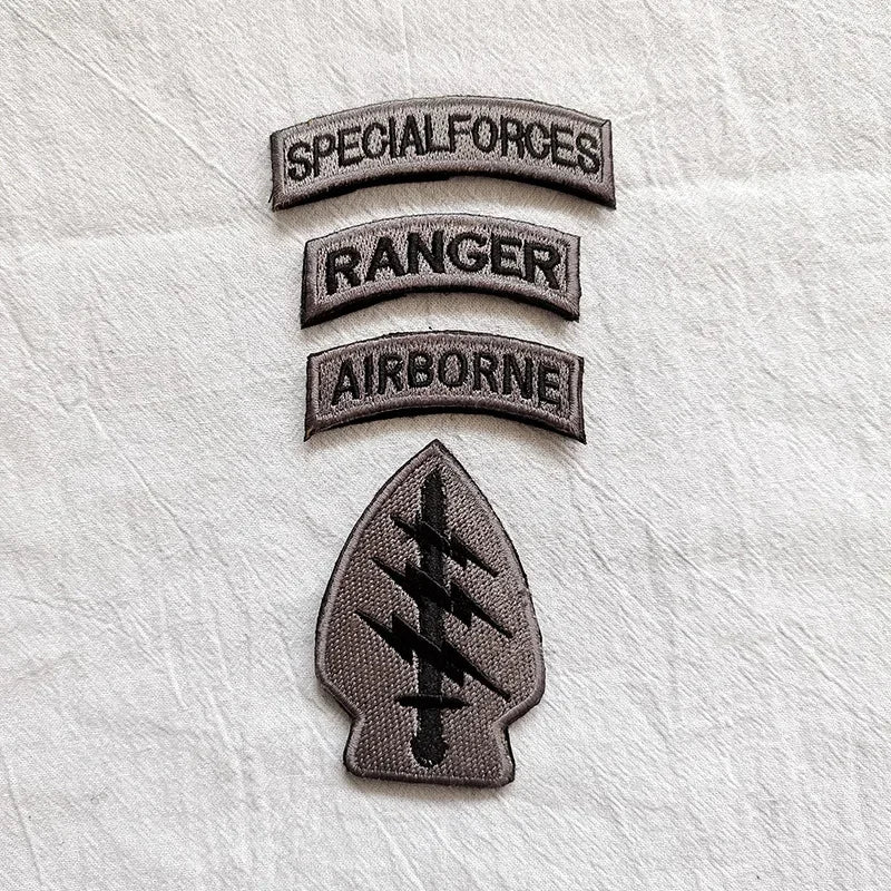 Setspecialforcesmoralebadgeembroideryhooklooppatchusflagrangertabmilitaryemblemf...
