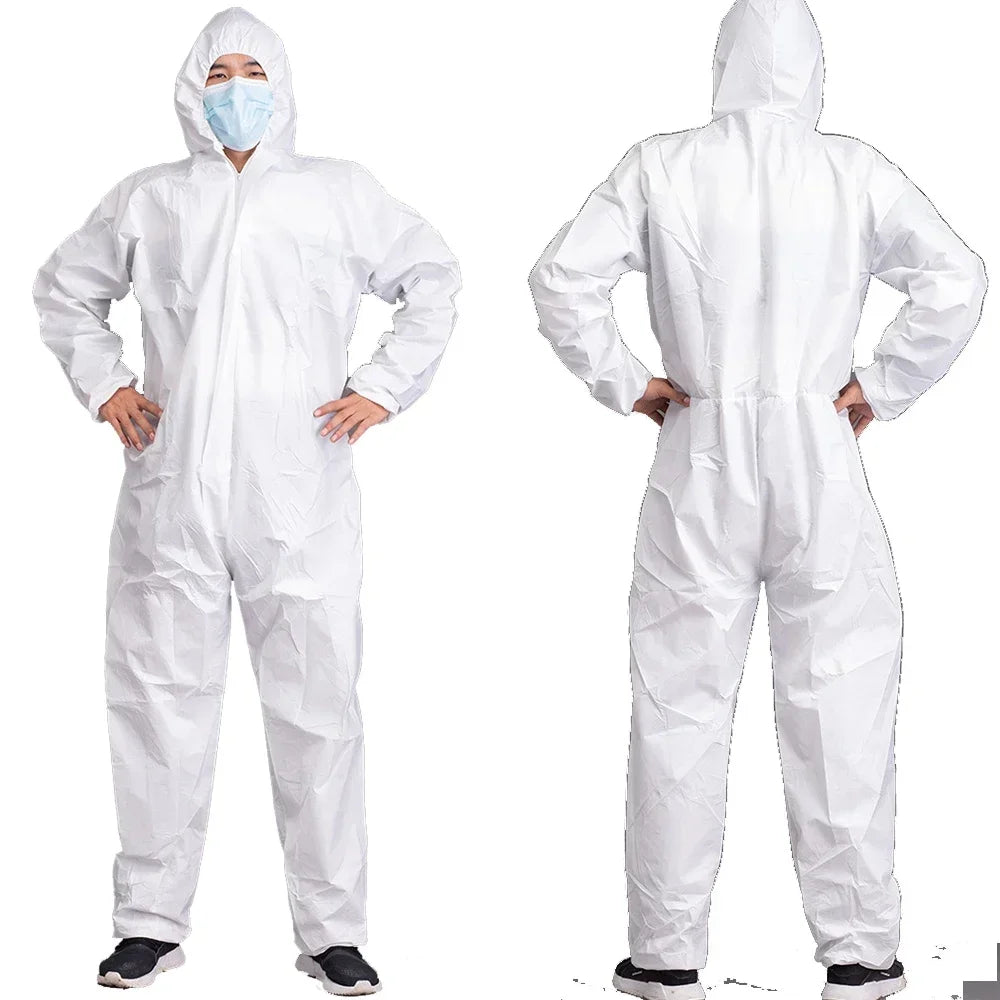 Disposablebreathabledustproofwateroilresistantworksafetyoverallantidustsparypain...