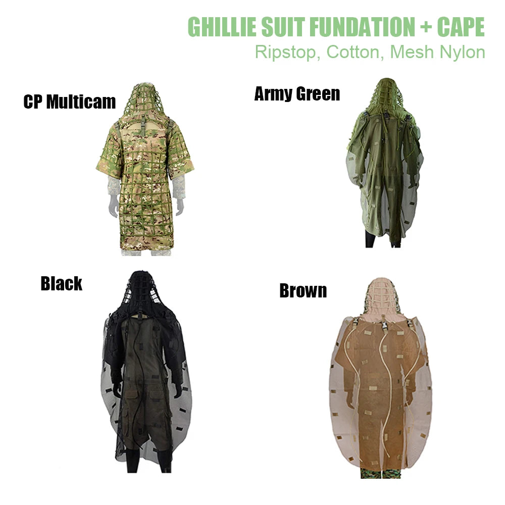 Ghilliesuitfoundation, Ghillieponcho, Camouflagehuntingghilliebase...