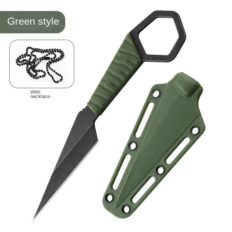 Mini Self-Defense Straight Knife – High-Hardness Outdoor Blade