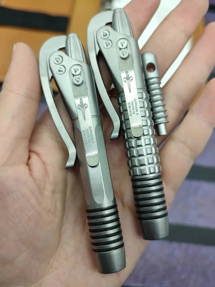 Microtech TC4 Titanium Alloy Tactical Pen – G2 Refill, EDC Self-Defense