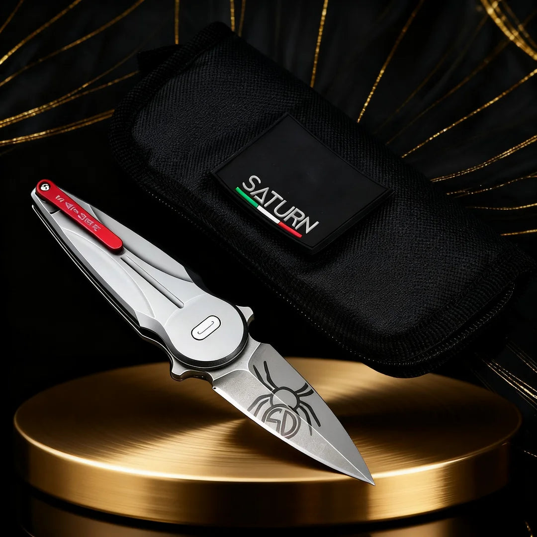 FX-551- Golden Cicada N690 steel Folding Knife, Portable mini knife, Emergency rescue tool, pocket knife, sharp fruit knife