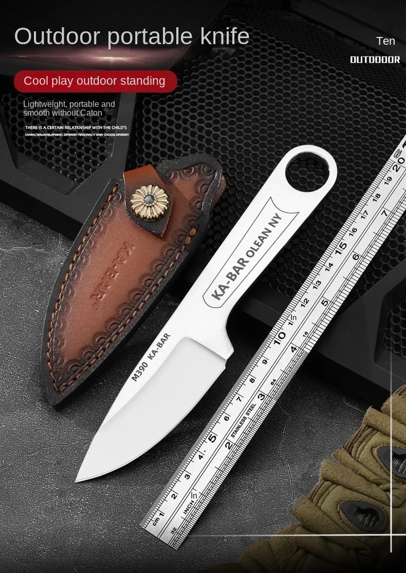 Retro Kabar 1119 Knives with Sheath High Carbon Steel Sharp Blade Fruit Vegetable Cutting Tool for Home Camping