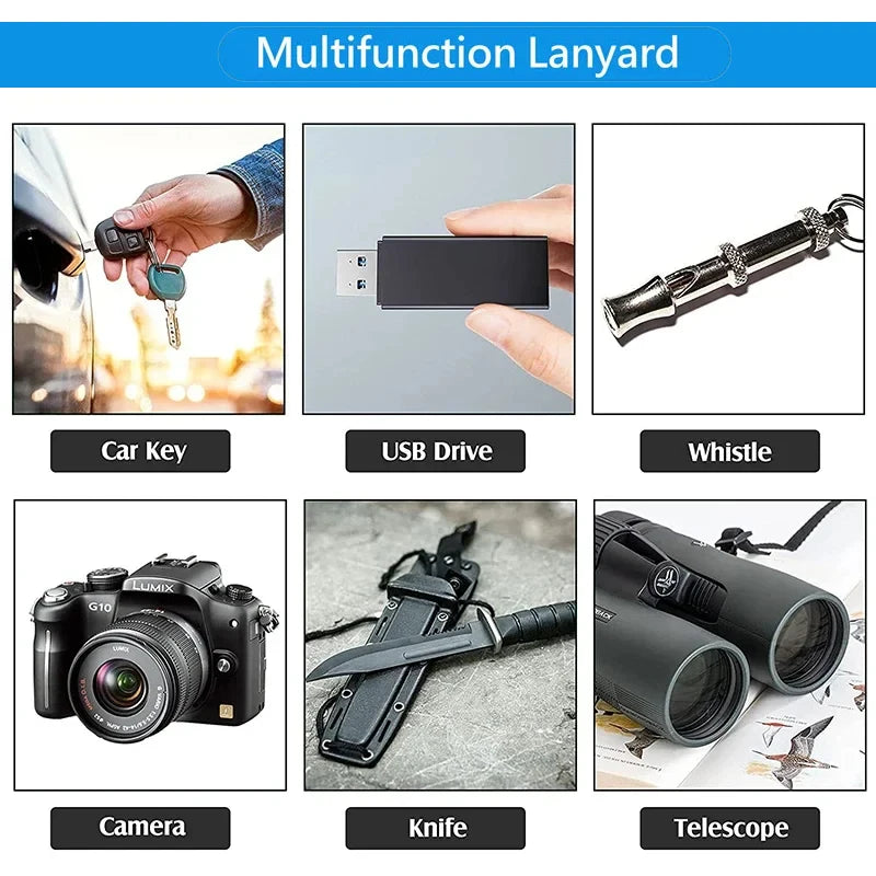 Outdoorparacordropekeychainedcsurvivalcordlanyardforcameratelescopephonemilitary...
