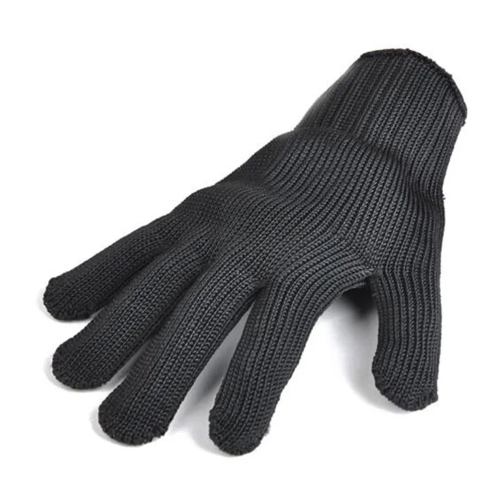 1pairblacksteelwiremetalmeshglovessafetyanticuttingwearresistantkitchenbutcherwo...
