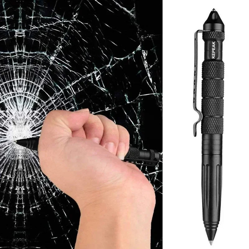 Tactical Self-Defense Pen – Aviation Aluminum, Glass Breaker, Parker Refill