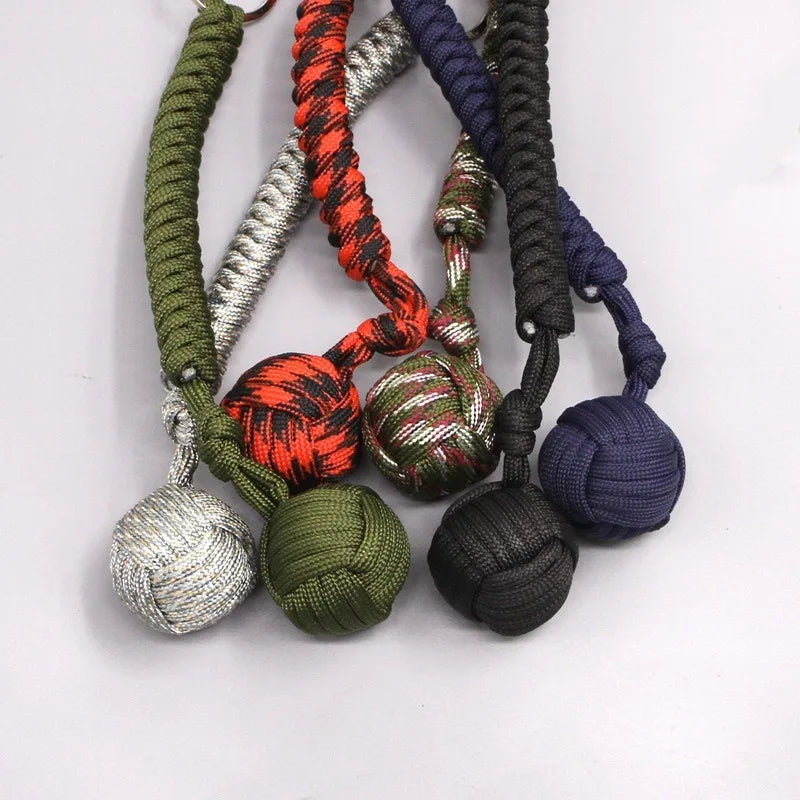 Emergencyescapeparachuteropewovensteelballself-defenseballhandwovenmultifunction...