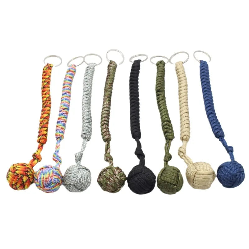 Emergencyescapeparachuteropewovensteelballself-defenseballhandwovenmultifunction...