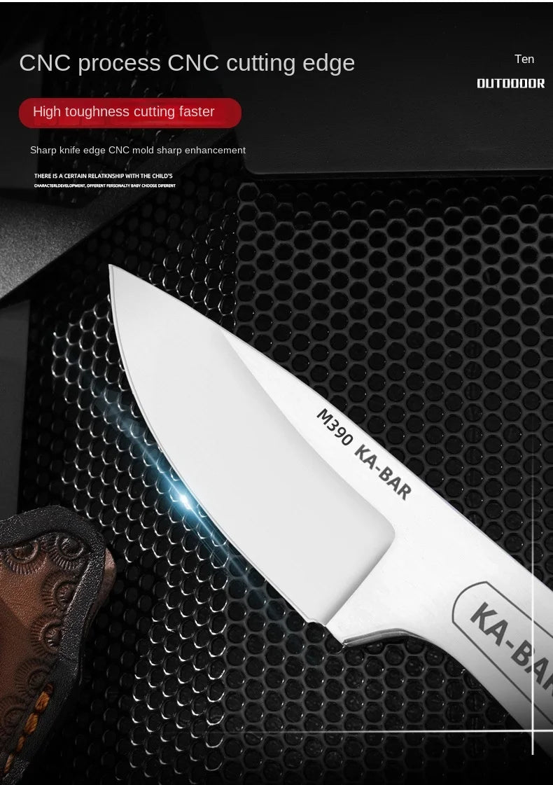 Retro Kabar 1119 Knives with Sheath High Carbon Steel Sharp Blade Fruit Vegetable Cutting Tool for Home Camping