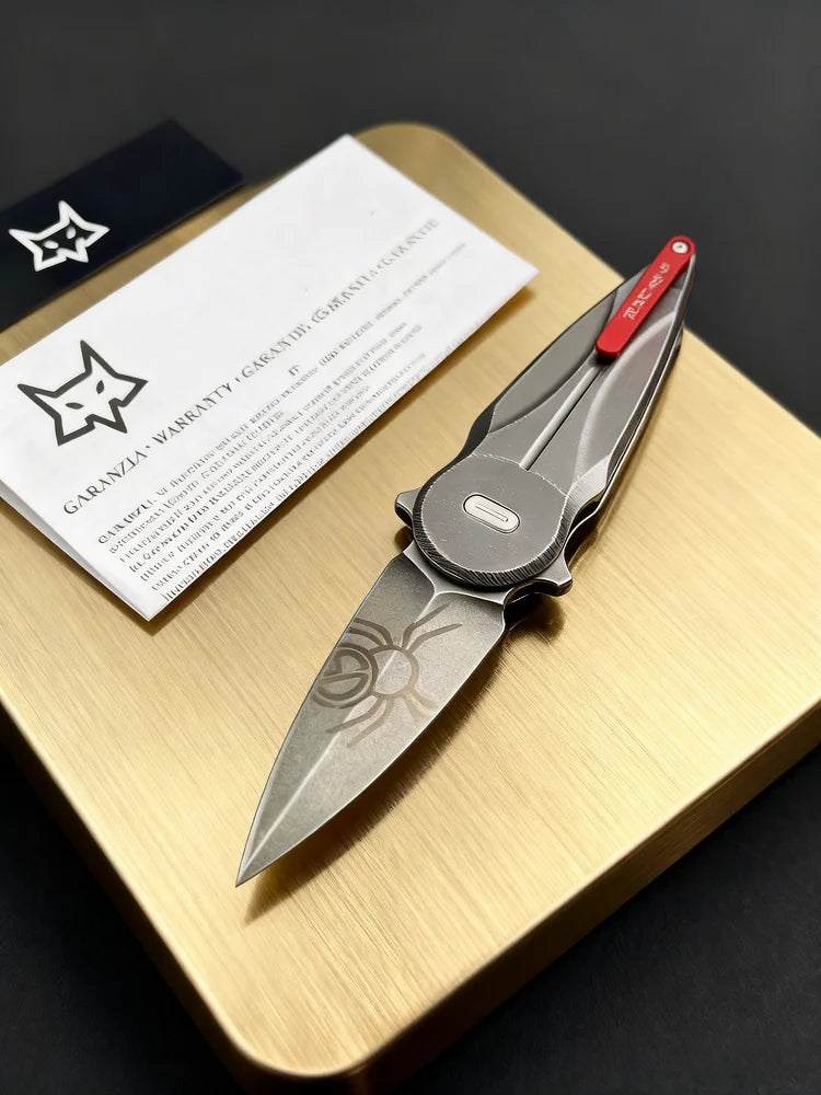 FX-551- Golden Cicada N690 steel Folding Knife, Portable mini knife, Emergency rescue tool, pocket knife, sharp fruit knife